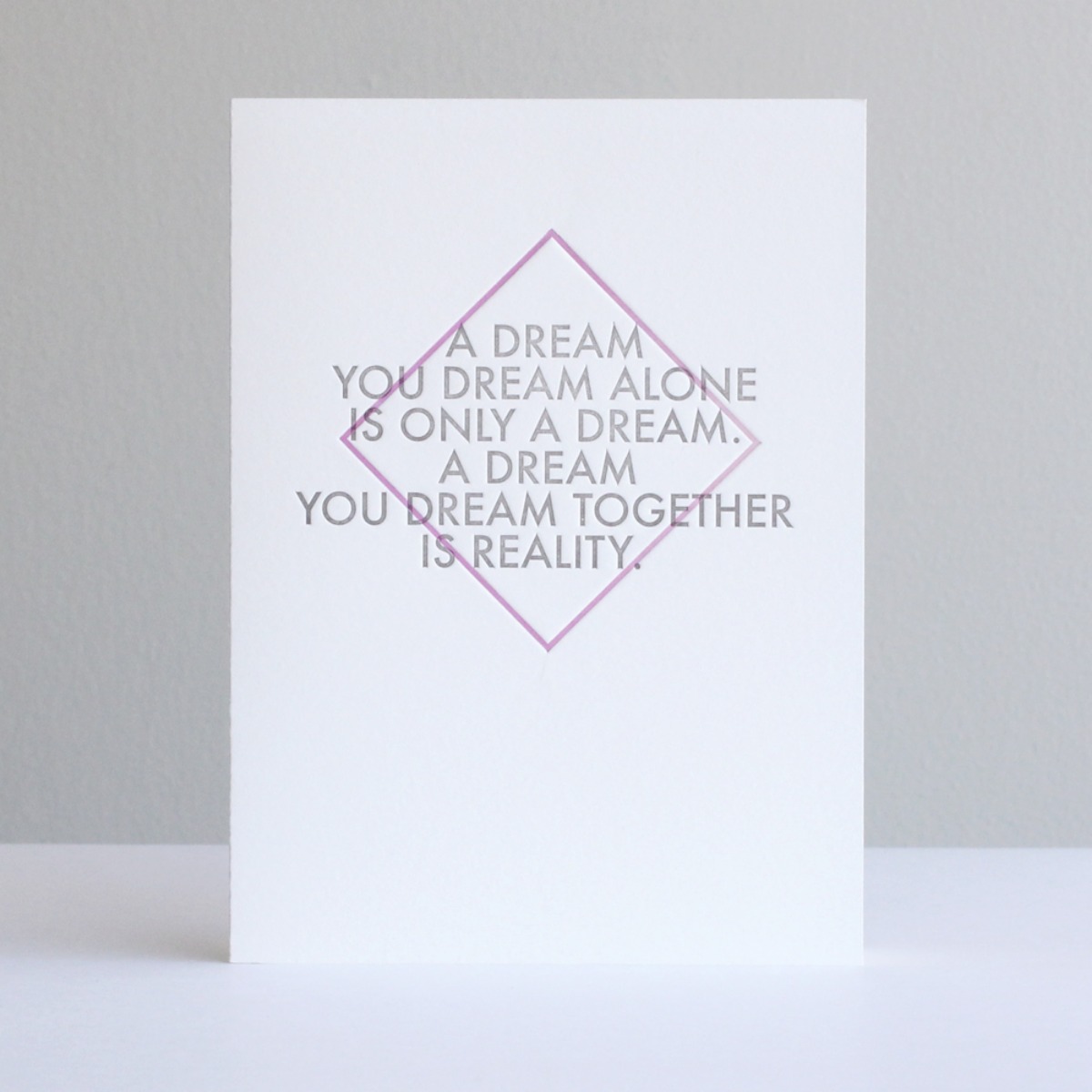 Letterpress card_25_Dream Together
