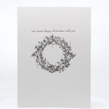 Letterpress Card - Christmas Wreath